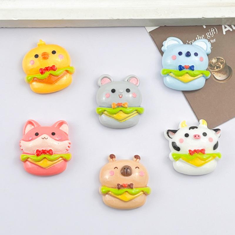 Adorable Capybara Resin Accessories Set: DIY Cream Glue, Phone Case Decor, Hair Clip & Tie, Stationery Box, Fridge Magnet