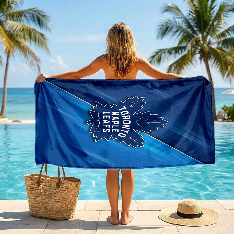 Toronto Maple Leafs Fashion Beach Towel Portable Soft Quick Dry Towel For Swimming Camping Holiday Use
