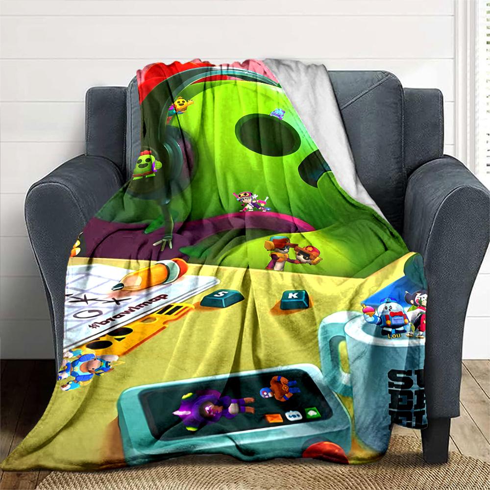 Brawl Stars Blanket Ultra-Soft Perfect for Couch Bed Seaside for All Seasons Stylish Decor Birthday Christmas Gift Blanket
