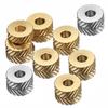 20pcs Stainless Steel Thread Bead 6mm Gold Color Engraving Spacer Beads for Jewelry Making DIY Necklace Bracelet Charms Pendants