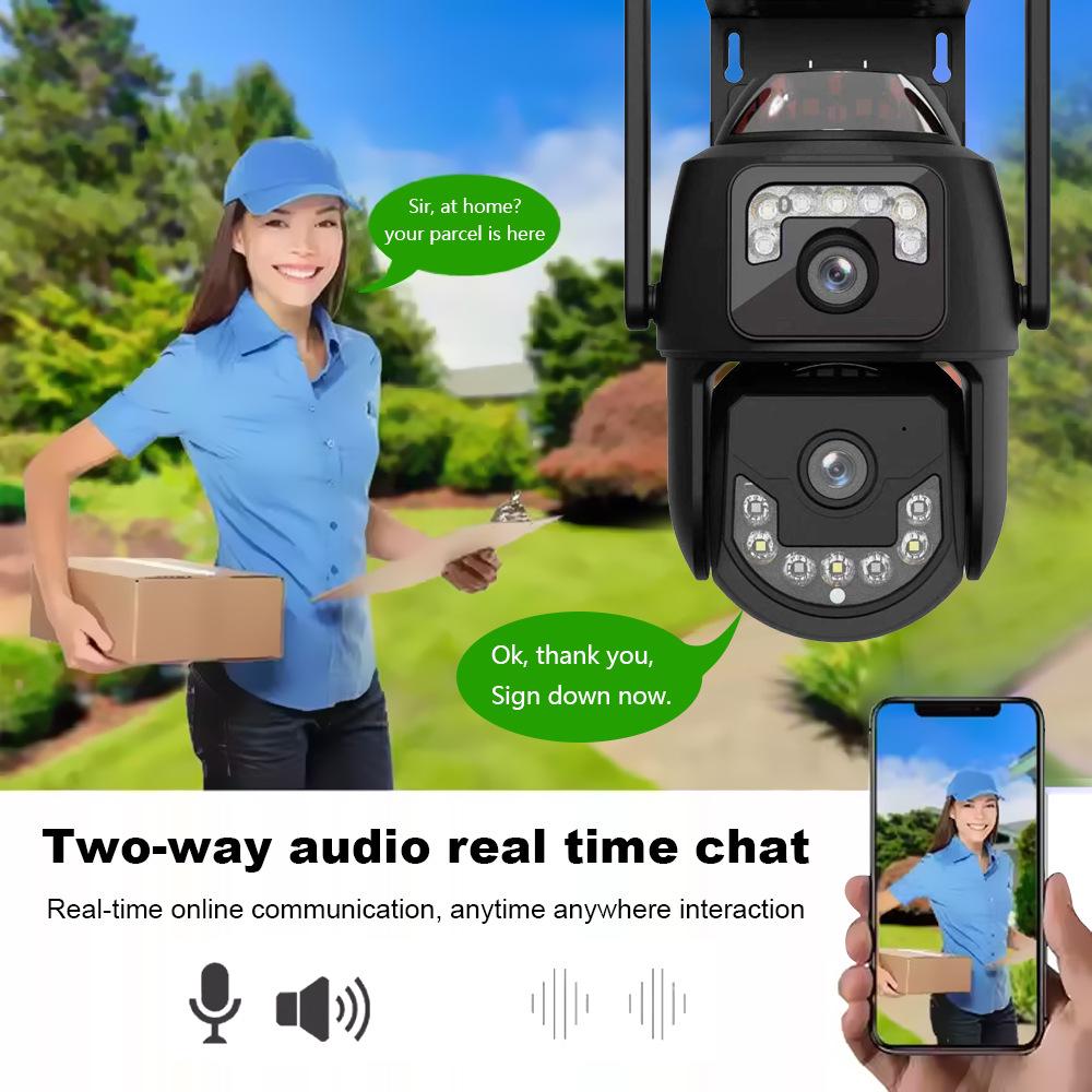 Allwetter-4G-Kamera mit Solarenergie, 6 Megapixel HD-Aufnahme und Fern-Interkom