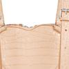 Vivienne Westwood Ella Saturn Logo Detachable Chain Strap Crocodile Pattern Mini Backpack Women backpack Cream-Pink 43030072UL0039C402