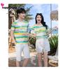 2025 Striped Korean-Style Parent-Child Casual Summer Outfits