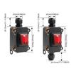 Outdoor Box Inline Cord Rocker Switch Power 12V-24V 110V-220V Marine Rocker Inline Toggle Switch with LED 20A Inline IP67 Sealed