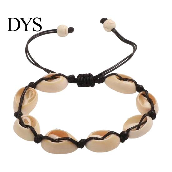 Natural Shell Jewelry for Vacation Handmade Seashell Bracelet, Boho Beaded Adjustable Flexible Rope Bracelets All Sizes Woven String Bracelet