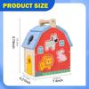 Animal Shape Matching House Wooden Recognition Blocks Children Interactive Sorter for