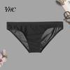 Men Underpants Briefs Stretchy Breathable Comfortable Soft See Through Trendy Ice Silk Sexy Low Waist Panties Daily Life