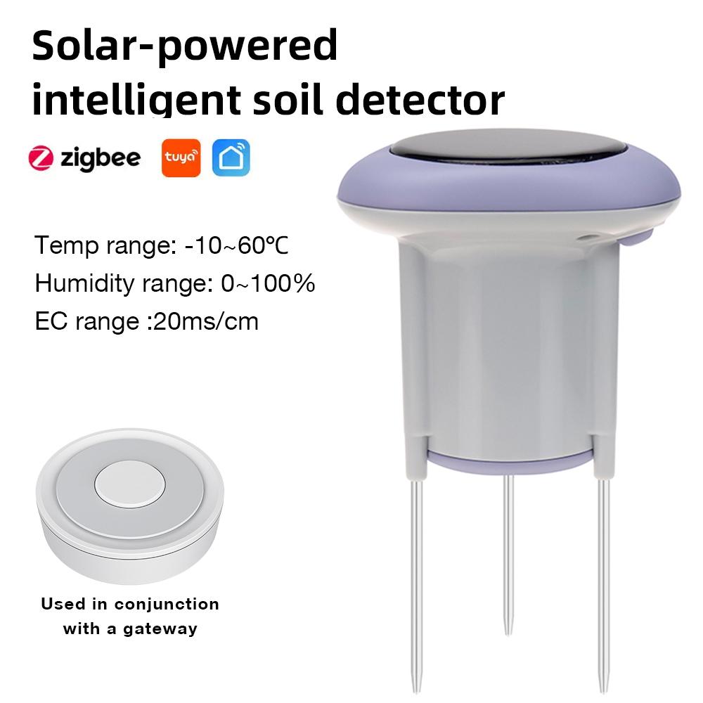 Soil Temperature Humidity Meter Tuya Smart Zigbee Wireless Soil Tester APP Control Soil Thermometer for Gardening Irrigation