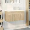 VidaXL Bathroom Vanity Unit and Integrated Basin Sonoma Oak 3325016
