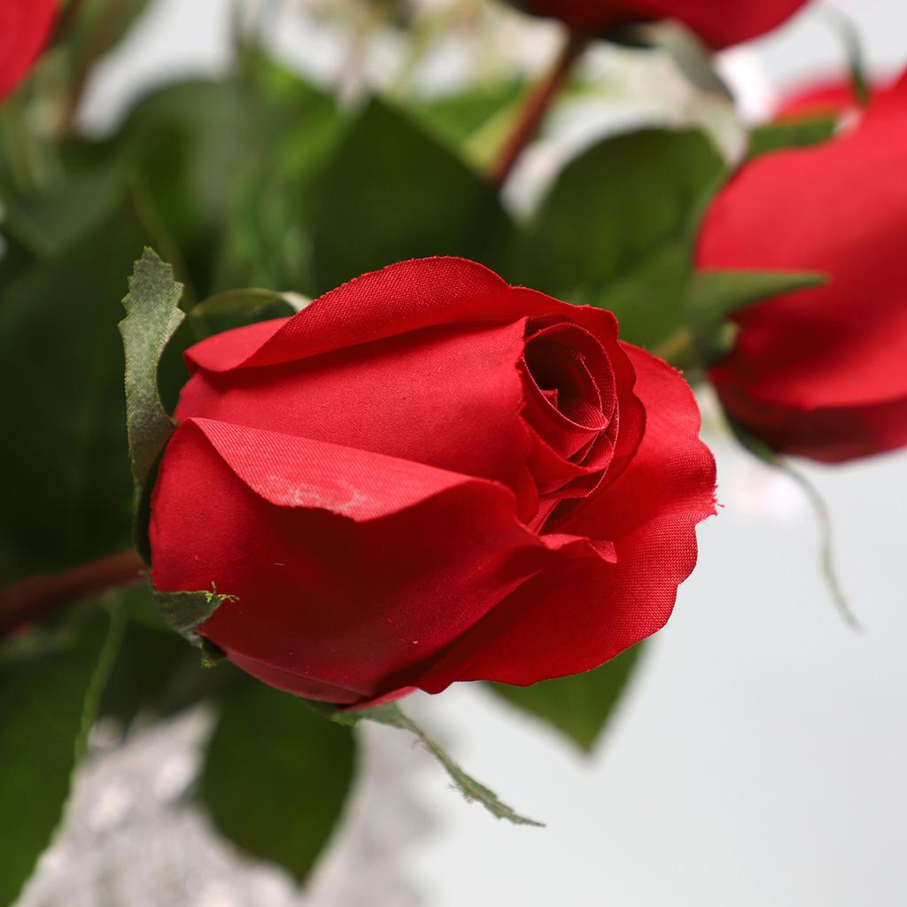 Hand Feeling Moisturizing Rose Bouquet Simulation Flowers Home Living Room Decorative Ornaments Fake Flowers