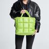 Quilted Handbag with Zip Closure Trendy and Roomy Shopper Bag for Women Girls