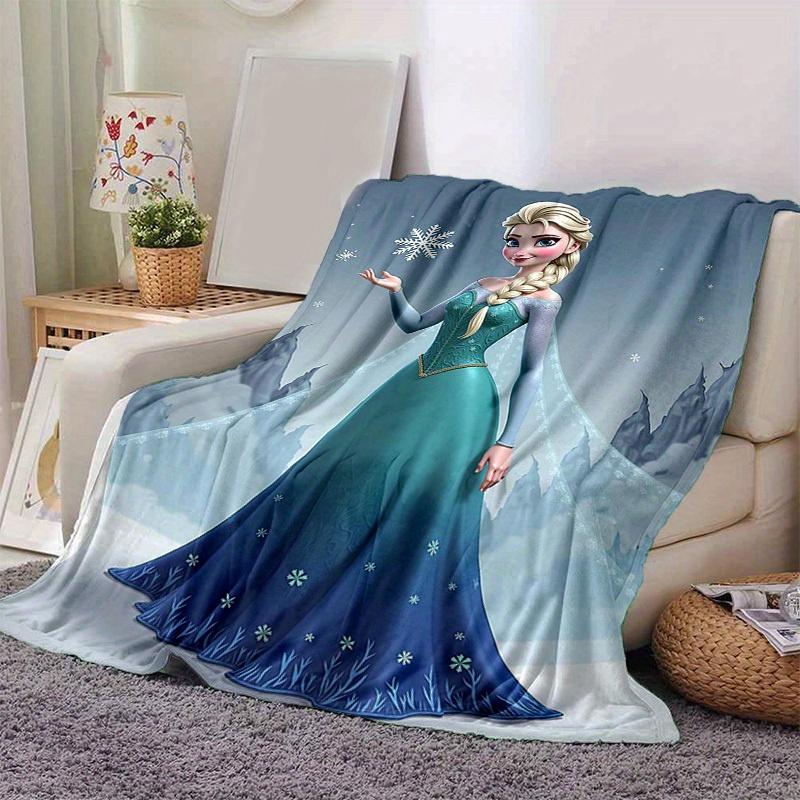 1pc. Winter Wonderland: Elsa's Frozen Magic, Perfect for Any Season, Soft Flannel Throw Blanket, Versatile & Cozy for Bedroom, Add a Touch o