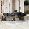 VidaXL Garden Lounge Set with Cushions 9 Pcs, Patio Sofas, Patio Furniture Set, Outdoor Furniture, Grey 3225584