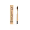 Custom Color Paint Round Handle Kids Soft Eco Degradable BPA Free Kraft Bag Bamboo Toothbrush
