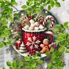 Metal Gingerbread House Wall Art Christmas Decor Sign Aluminum Home Cafe Decor