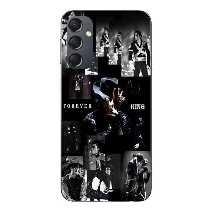 Coque de téléphone - MANIACASE - Samsung Galaxy A14 - Silicone TPU - Noir - Michael Jackson Forever King