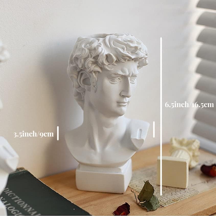 

Статуя в греко-римском стиле, ваза для цветов, суккулентный горшок, контейнер для кистей для макияжа, держатель для ручек, отличный подарок для декора дома или офиса белый