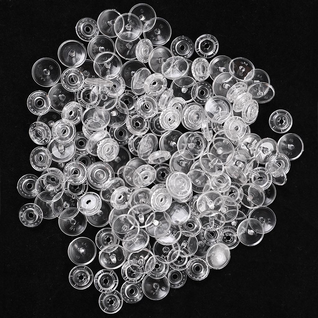50 Set KAM T5 Transparent Plastic Resin Snap Buttons For Baby Children Clothes DIY Sewing Accessories Press Button