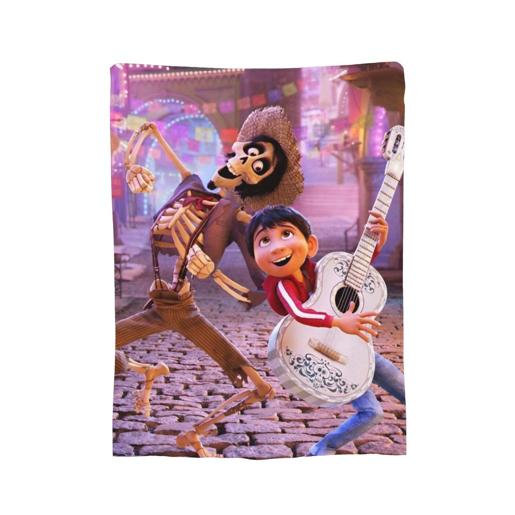 Cartoon Coco Day of The Dead Knitted Blankets  Plush Throw Blankets Bedding Couch Decoration Soft Warm Bedspreads,