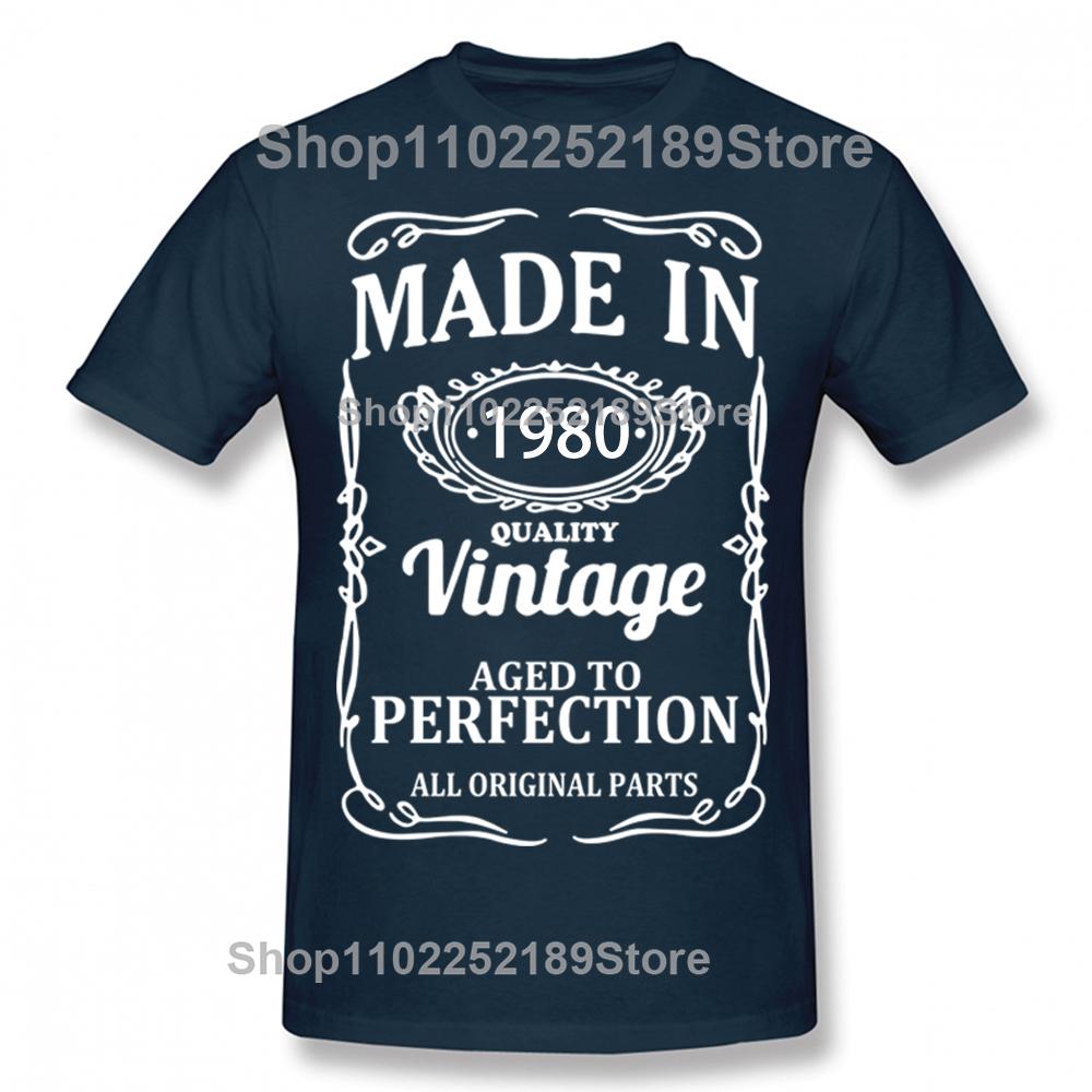 Novelty Awesome Made In 1980 Vintage T Shirts Graphic Streetwear Short Sleeve Birthday Gifts Father Dad T-shirt Mens Clothing