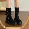 Comfortable Boots, Mid-calf Shoes, New Versatile Retro Flat Boots for Women