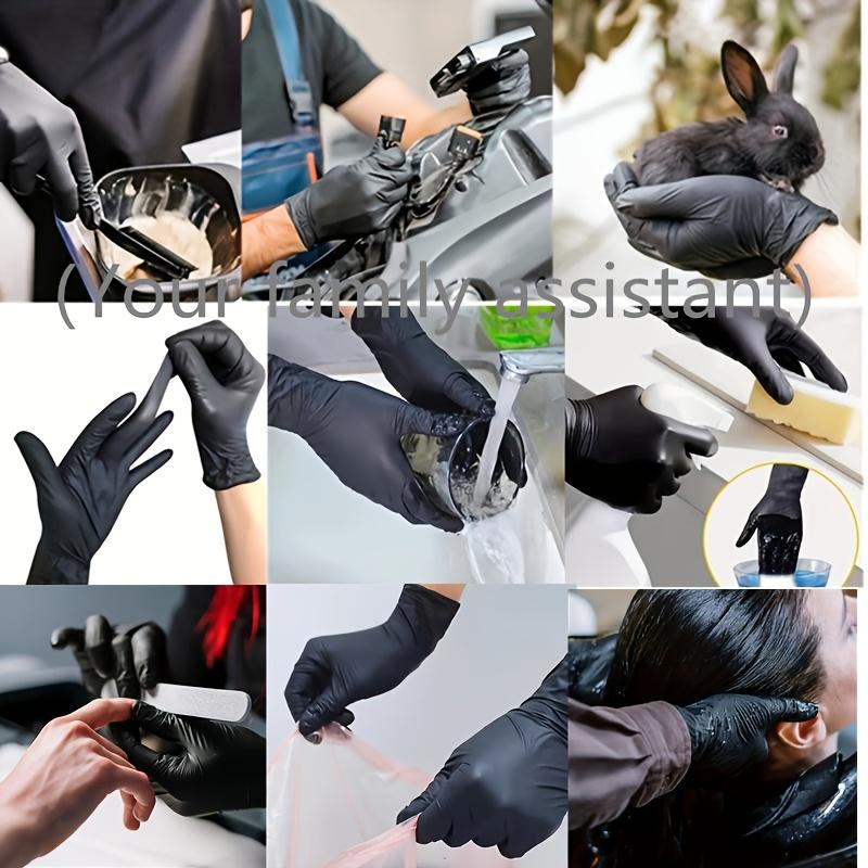 20/40/99pcs Black Nitrile Disposable Gloves, Heavy-Duty Household Gloves for Cleaning, Multi-Purpose Single-Use Protective Gloves