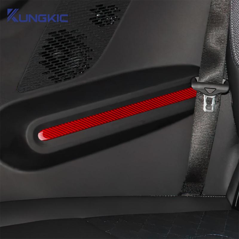 Real Soft Carbon Fiber for Mini S F66 F67 2024 2025 Car Door Decorative Strips Interior Sticker Panel LHD RHD
