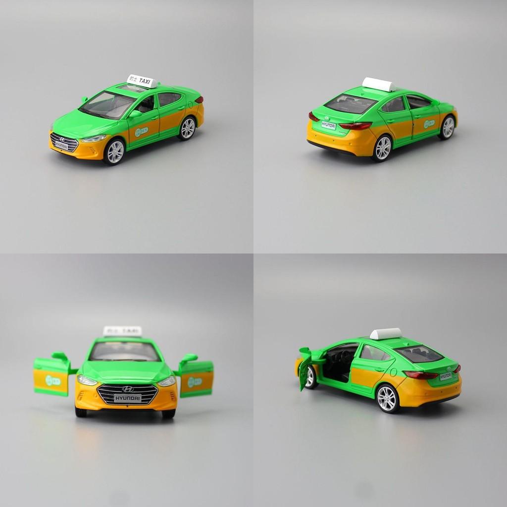 Alloy Hyundai Velantra Taxi Model Kids Toy With Inertia Control For Play And Collection