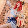 Costume da ballerina della regione occidentale di Genshin Impact, costume da gioco Nilu, abito blu, cosplay completo