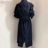 Single Breasted Women's Shirt Dresses Sashes New Stand Collar Casual Straight Dress Female