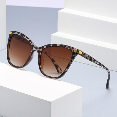 Módne dámske veľkorámové slnečné okuliare Cat Eye s veľkým rámom Outdoor trendové dámske slnečné okuliare
