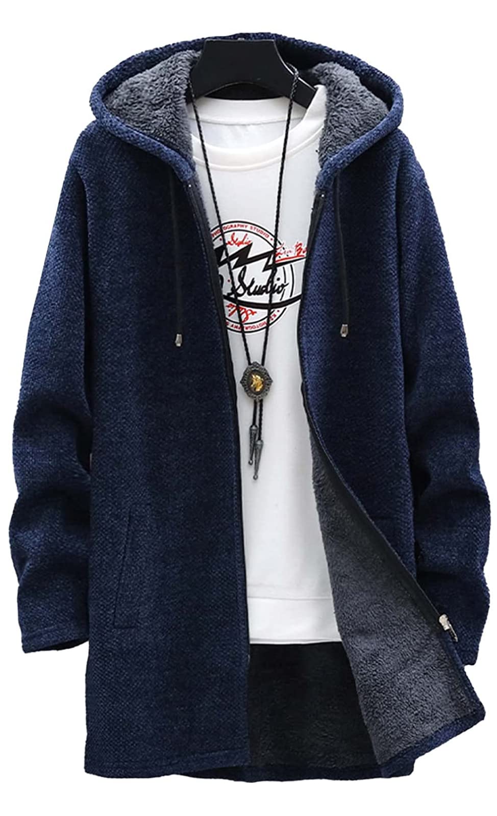 

Unifiss Длинная парка с флисом Теплая и для холодной погоды Толстая и Идеальная для осени и Легкая и эта куртка оверсайз идеально подходит для улицы и