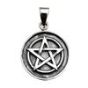 Pentagram Star Pendant Top, Sterling Silver 925, Amulet