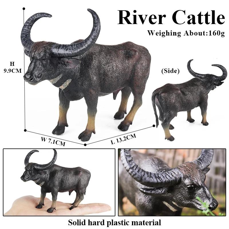 Oenux Zwierzęta Gospodarskie Walki Byków Kowboj Symulacja Drób Bydło Cielę Byk Wół Kolekcja Figurek Akcji Model Pvc Zabawka Prezent dla Dzieci