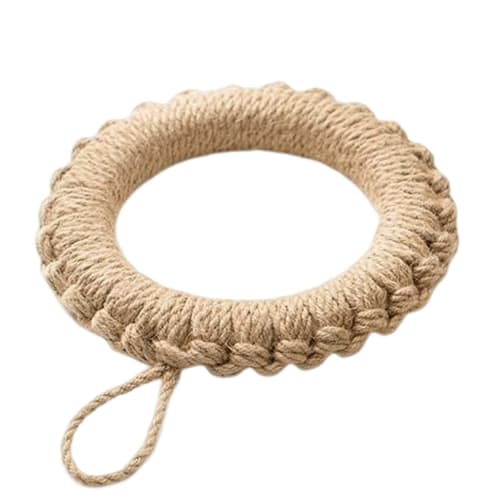 Stylish, Heat-resistant Straw Trivet with Hooks, Perfect for Iron Kettles, Pots, Earthenware Pots, and Other Ironware. A Simple, Decorative Accessory