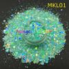 Bulk Holographic Macaroon Polyester Chunky Mixed Glitter  for Epoxy Resin Crafts Tumblers Christmas Decorations