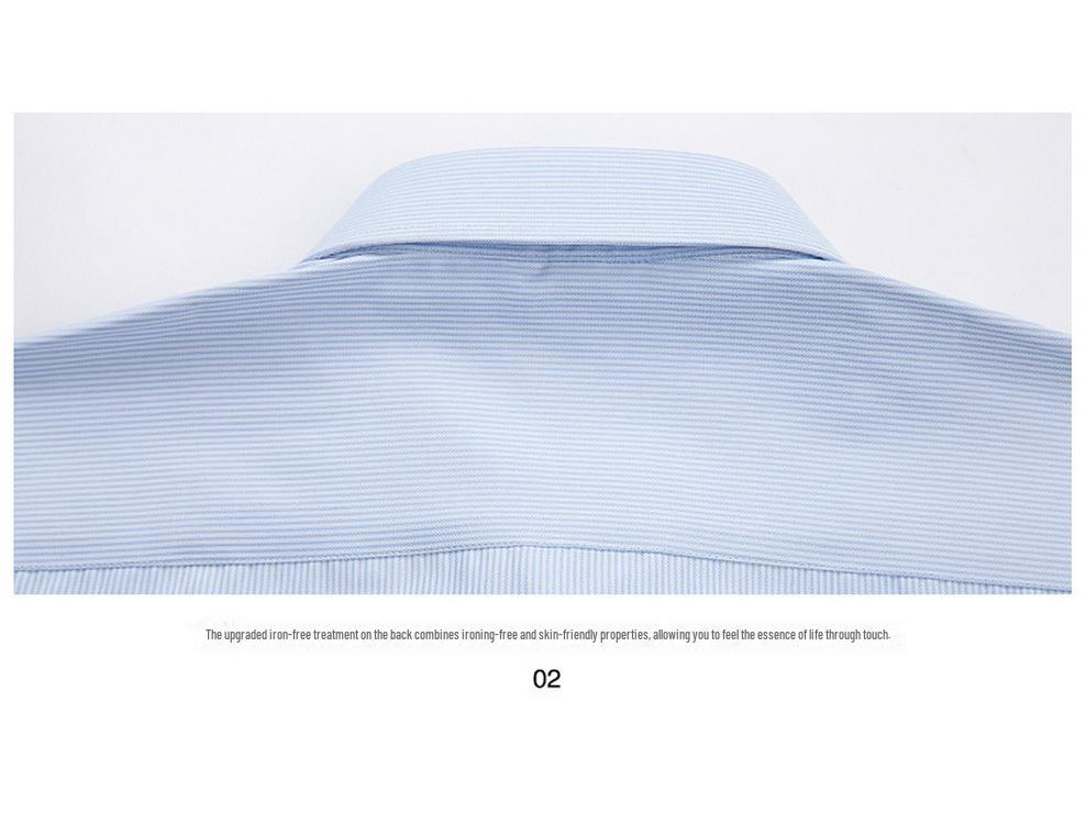 Herre Profesjonell Langermet Hvit Businessskjorte med Brodert Logo, Rynkefri.