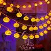 Halloween LED Pumpkin, Ghost & Bat Decorative String Lights for Courtyard Party - Colorful Atmosphere Lights