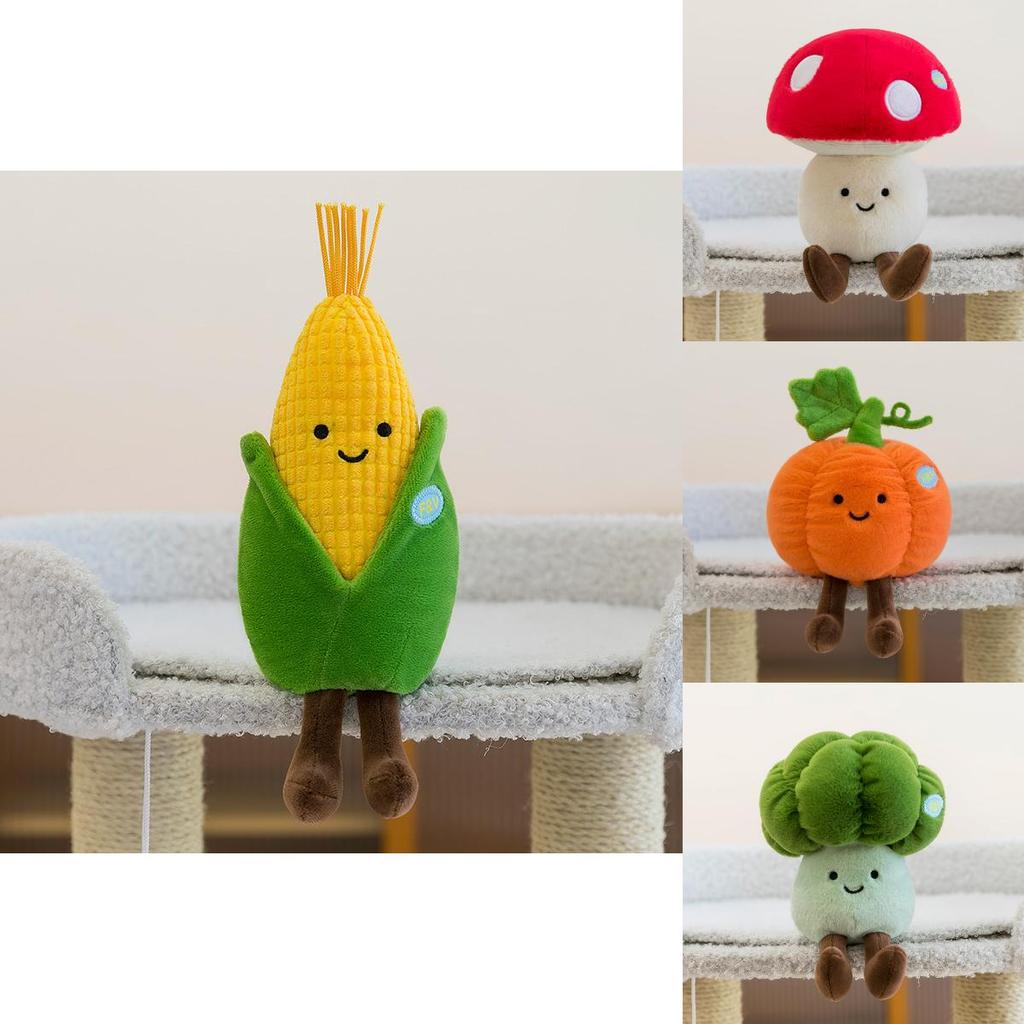 Plush Vegetable Collection Eggplant Mushroom Corn Garlic Gift For Kids