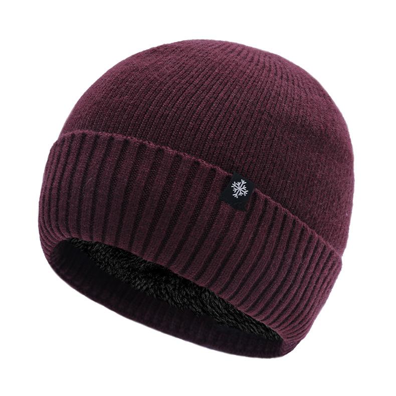 Warm Thickened Ear-Warming Hat for Men and Women Autumn and Winter Woolly Hat Warm Fleece-Lined Ski Beanie