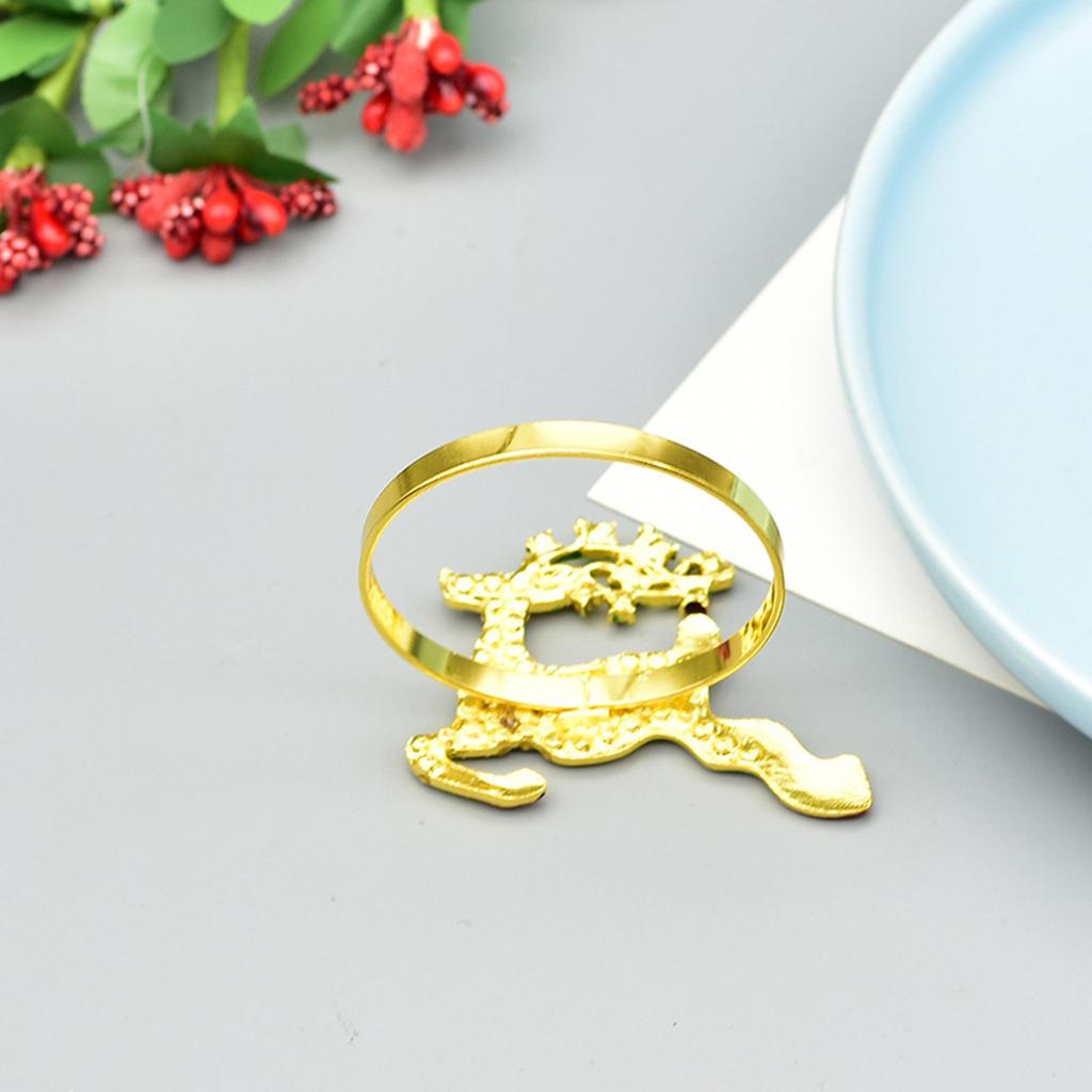 Vánoční dekorace Kroužek na ubrousky Dekorace Kovový držák, Vhodný na jídelní stoly, sváteční večeře a rodinná setkání