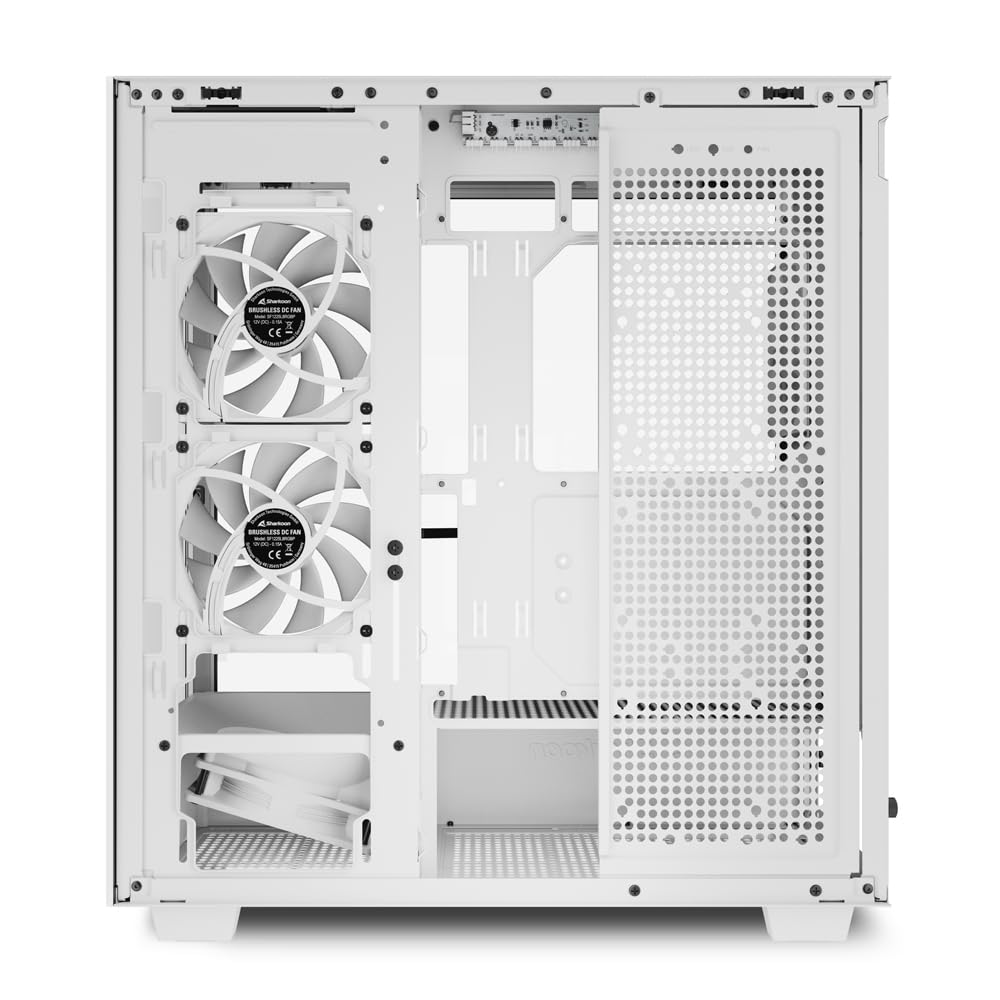 Sharkoon Mid Tower PC Case REBEL C60 RGB White Compatible with Standards Equipped with 4 ARGB Fans Glass REBEL C60 RGB WT Japanese Authorized