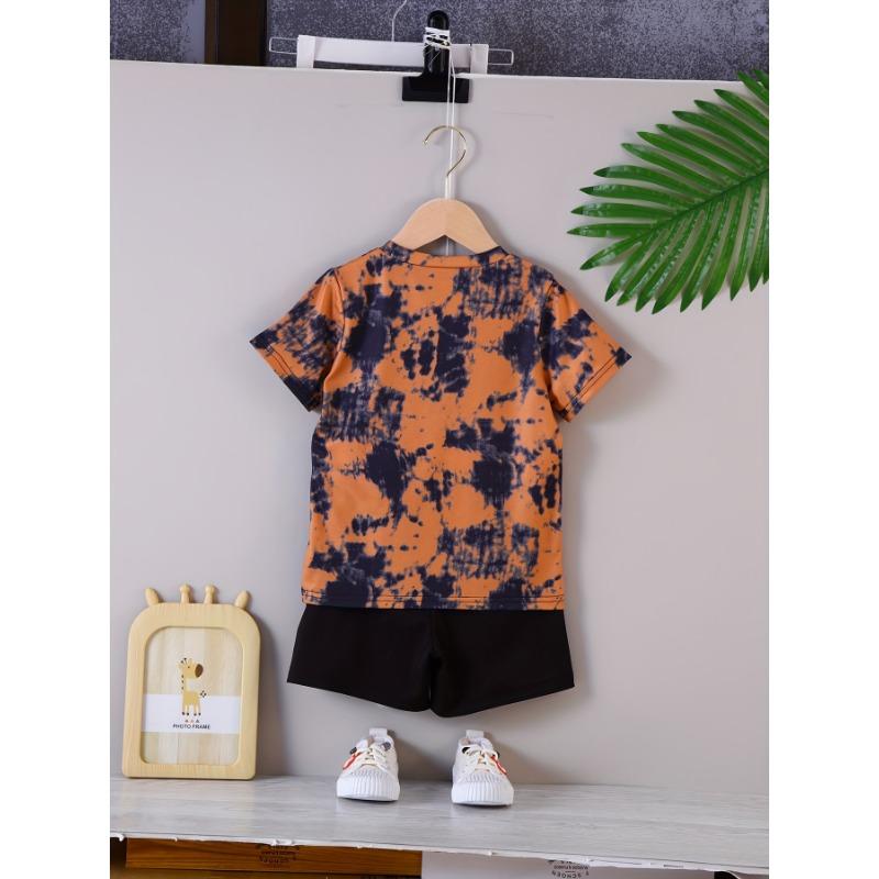 Boys Summer Graphic T-Shirt Duo Set | Breathable Printed Short Sleeve Tops and Shorts - Outdoor Fashion Boys
