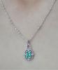 Vivus Rapillus Royal Green White Gold Silver Necklace