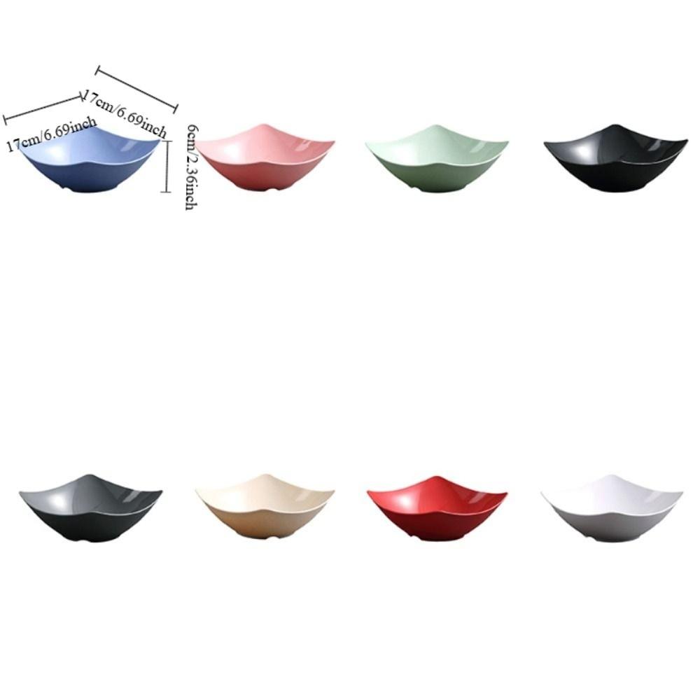 10 Stück Hitzebeständige Suppenschüssel Plastik Snackschale Multifunktionaler Quadratischer Salatteller Restaurant