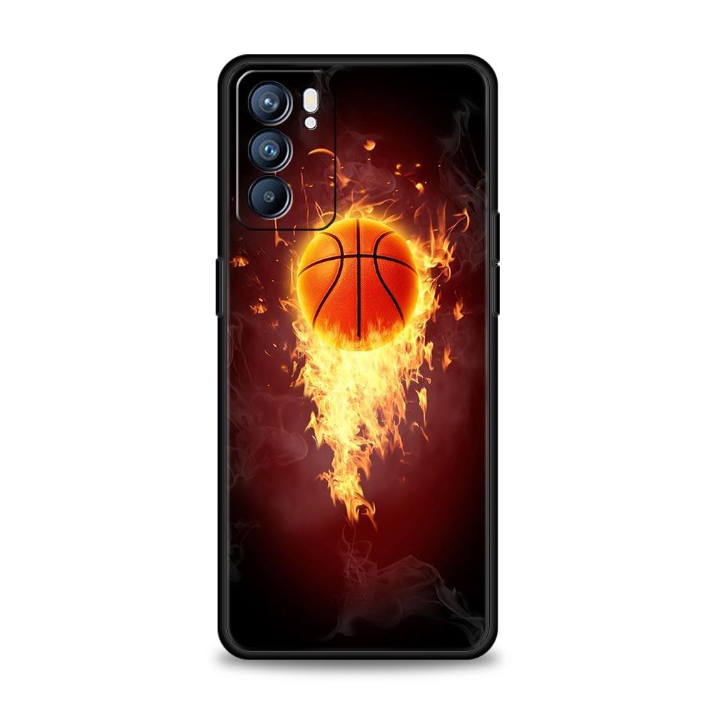Basketball Basket Number Phone Case For OPPO Find X5 A54 A53 A52 A9 2020 A15 A95 A76 A74 A12 Reno7 SE Reno6 Pro Plus 5G Cover