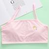 Pinduoduo Girls' Pure Cotton Cartoon Vest Bra - Anti-Protrusion Underwear for Elementary School Students