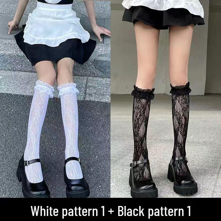 Women's Summer Lolita Over-the-Knee Lace Stockings - Cute Thigh Highs for Beautiful Legs