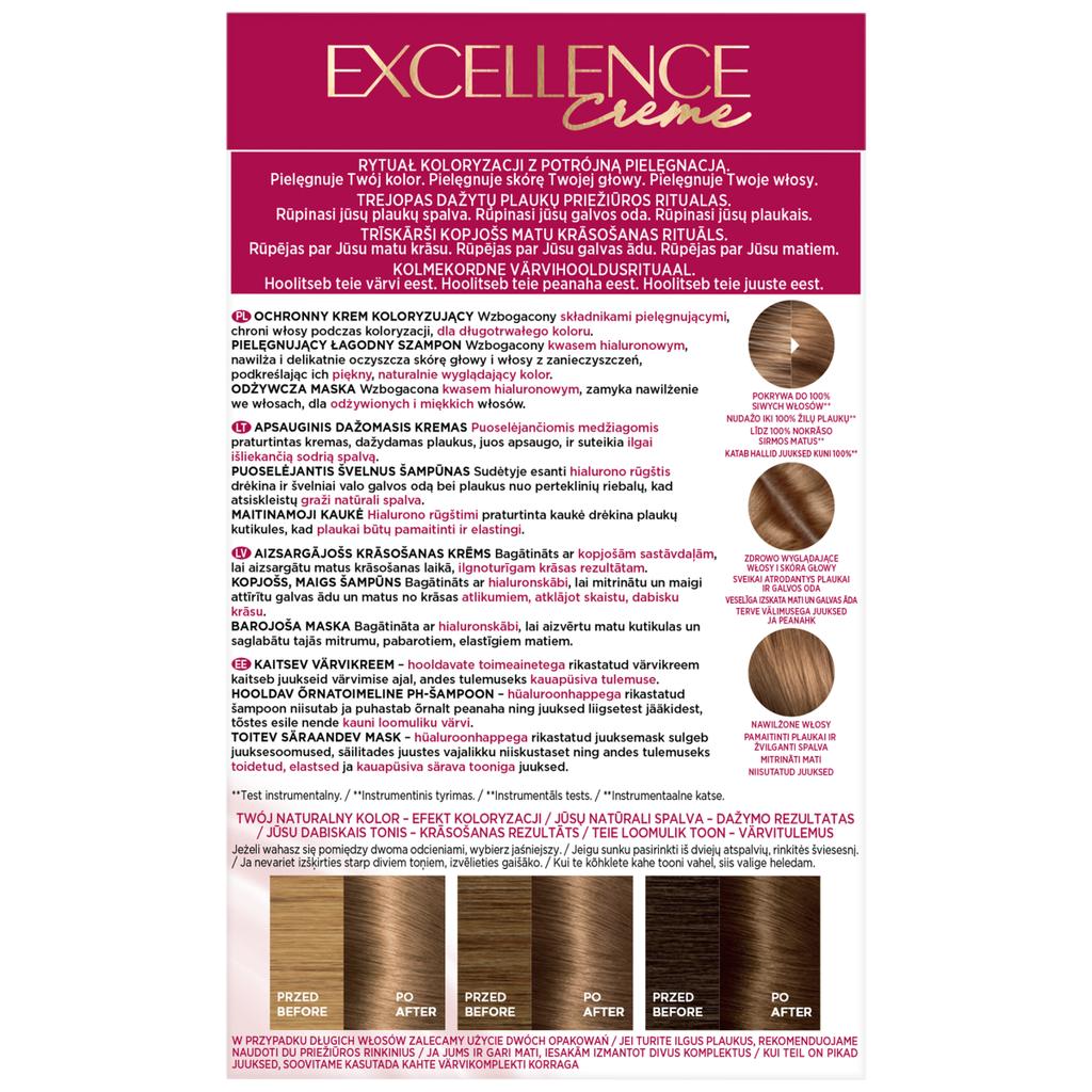 Loreal Excellence Creme Hair Dye - 7 Blonde 192ml
