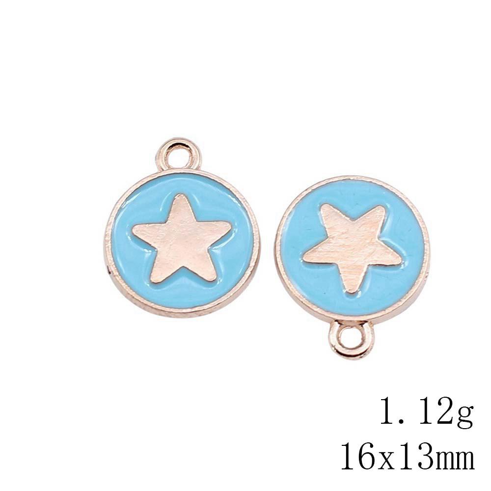 Mother's Day Charms For Nails Pentagram Moon Enamel Charms Pendant Art Supplies Pendant Accessories